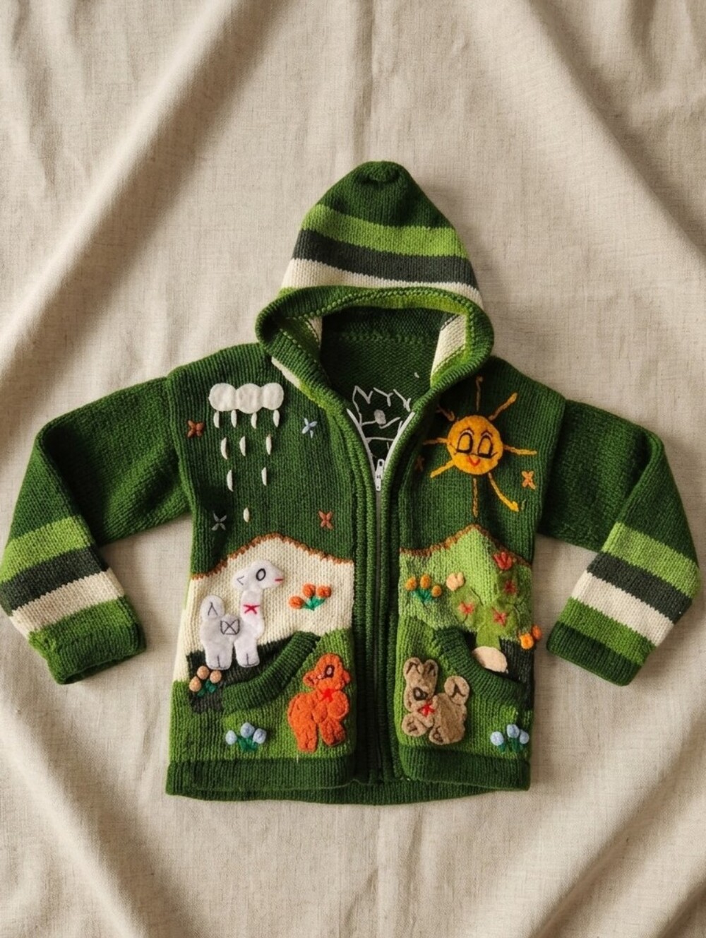 Handmade Peruvian knit sweater Size 6
